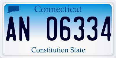 CT license plate AN06334