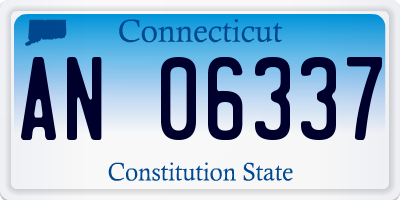 CT license plate AN06337