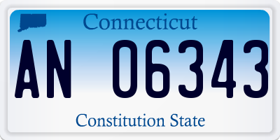 CT license plate AN06343
