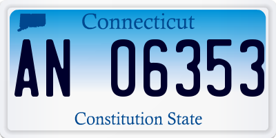 CT license plate AN06353