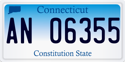CT license plate AN06355