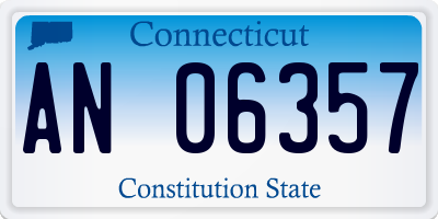 CT license plate AN06357