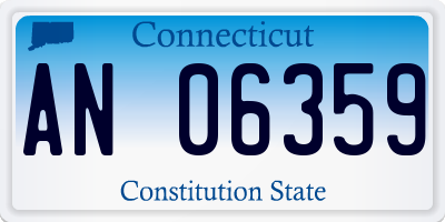 CT license plate AN06359