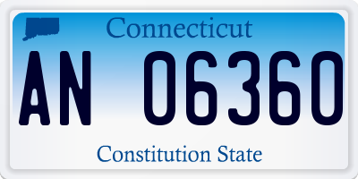 CT license plate AN06360