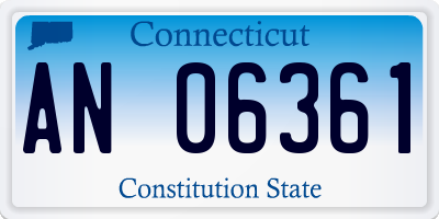 CT license plate AN06361