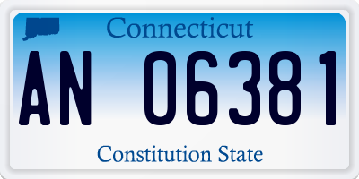 CT license plate AN06381