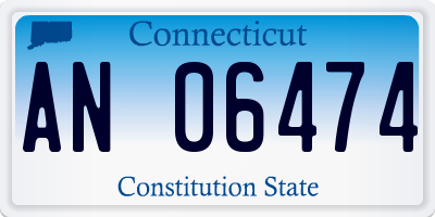 CT license plate AN06474