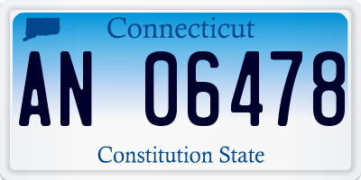 CT license plate AN06478