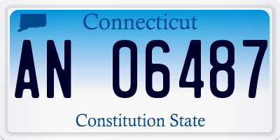 CT license plate AN06487