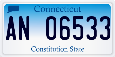 CT license plate AN06533