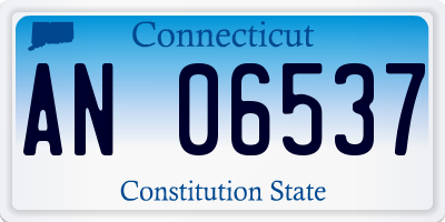 CT license plate AN06537
