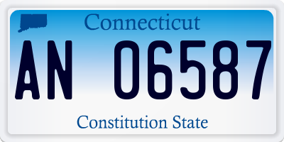 CT license plate AN06587