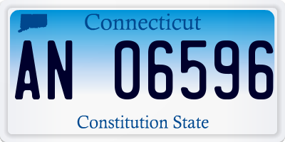 CT license plate AN06596