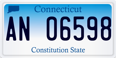 CT license plate AN06598