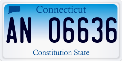 CT license plate AN06636