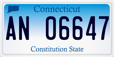CT license plate AN06647