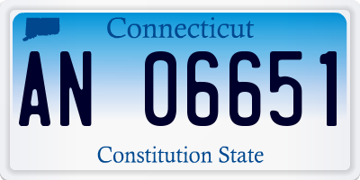 CT license plate AN06651