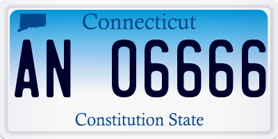 CT license plate AN06666