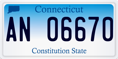 CT license plate AN06670