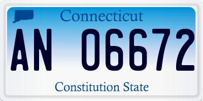 CT license plate AN06672