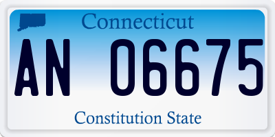 CT license plate AN06675