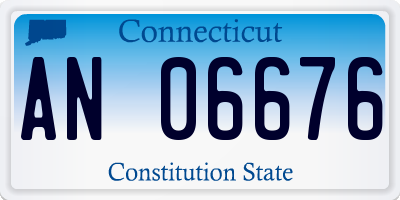 CT license plate AN06676