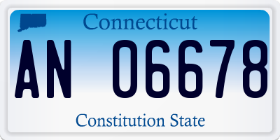 CT license plate AN06678