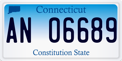 CT license plate AN06689