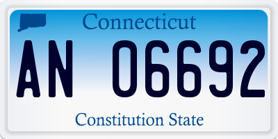CT license plate AN06692