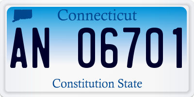 CT license plate AN06701