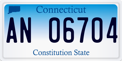 CT license plate AN06704