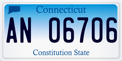 CT license plate AN06706
