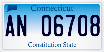 CT license plate AN06708