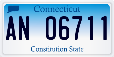 CT license plate AN06711