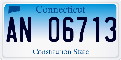 CT license plate AN06713