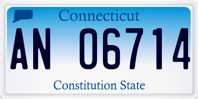 CT license plate AN06714