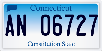 CT license plate AN06727