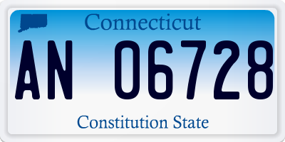 CT license plate AN06728