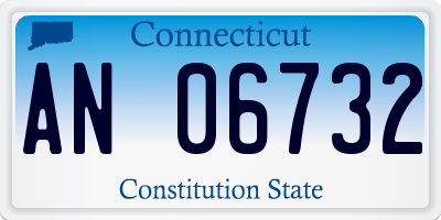 CT license plate AN06732