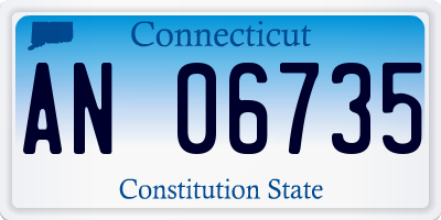 CT license plate AN06735