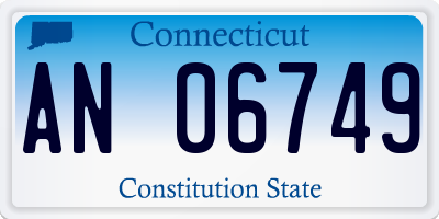 CT license plate AN06749