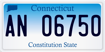 CT license plate AN06750