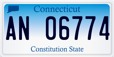 CT license plate AN06774