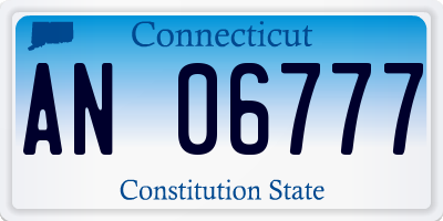 CT license plate AN06777