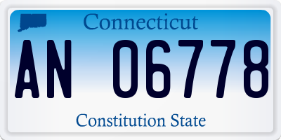 CT license plate AN06778