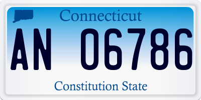 CT license plate AN06786