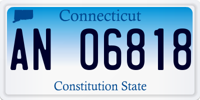 CT license plate AN06818