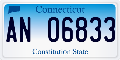 CT license plate AN06833