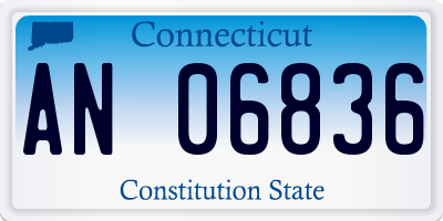 CT license plate AN06836