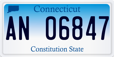 CT license plate AN06847